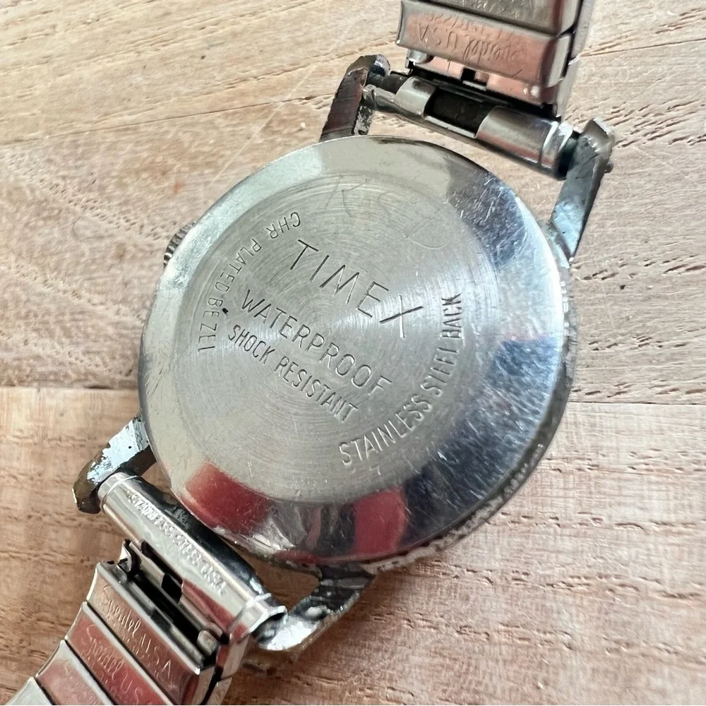 Timex waterproof ladies stainless steel speidel expansion band mechanical watch